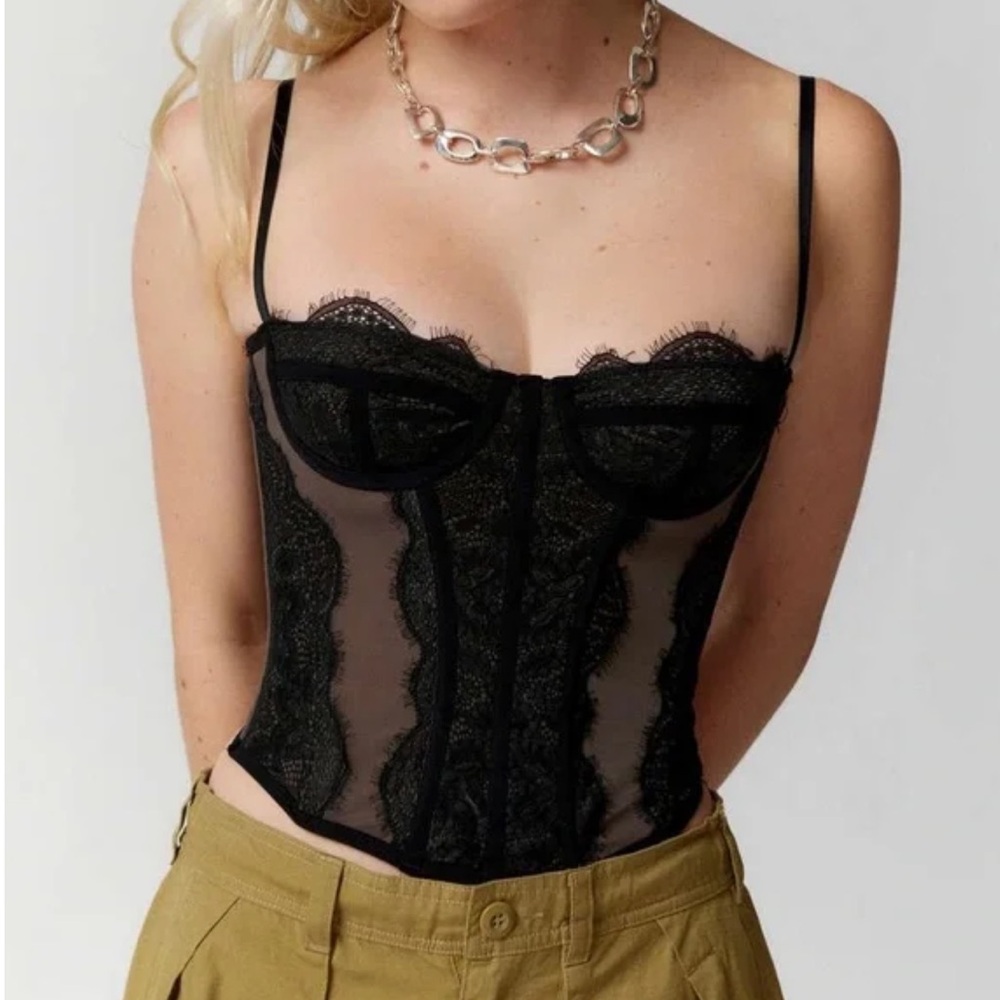 Urban Outfitters Women’s Corset Black - S